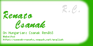 renato csanak business card